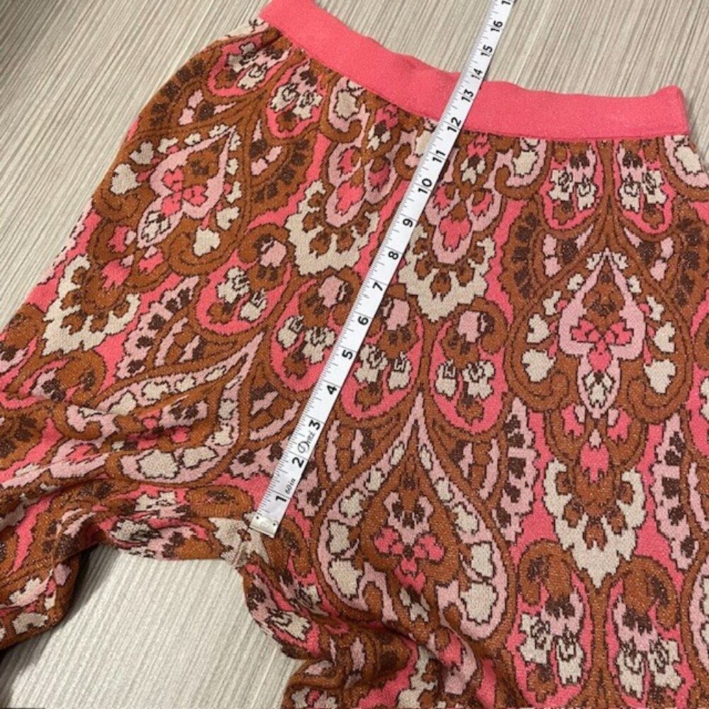 NWOT Sezane Dany Trousers Wide Leg Pull On Knit Pants Size Medium Groovy Retro - Picture 15 of 16